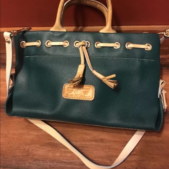 Dooney & Bourke Handbags - Vintage Dooney & Bourke Forest Green Tassel Tote